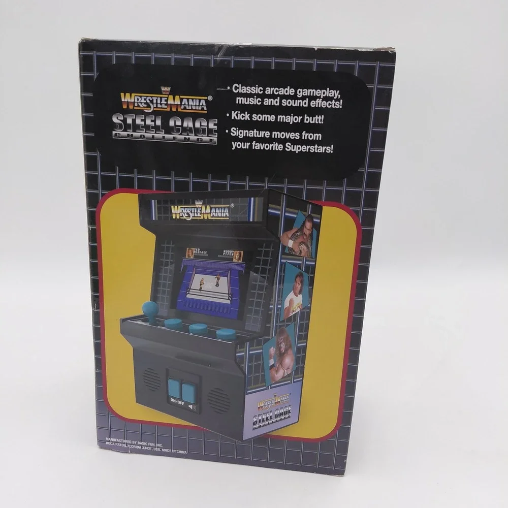 Basic Fun Arcade Classics WWE WrestleMania Steel Cage Challenge Mini Arcade Game